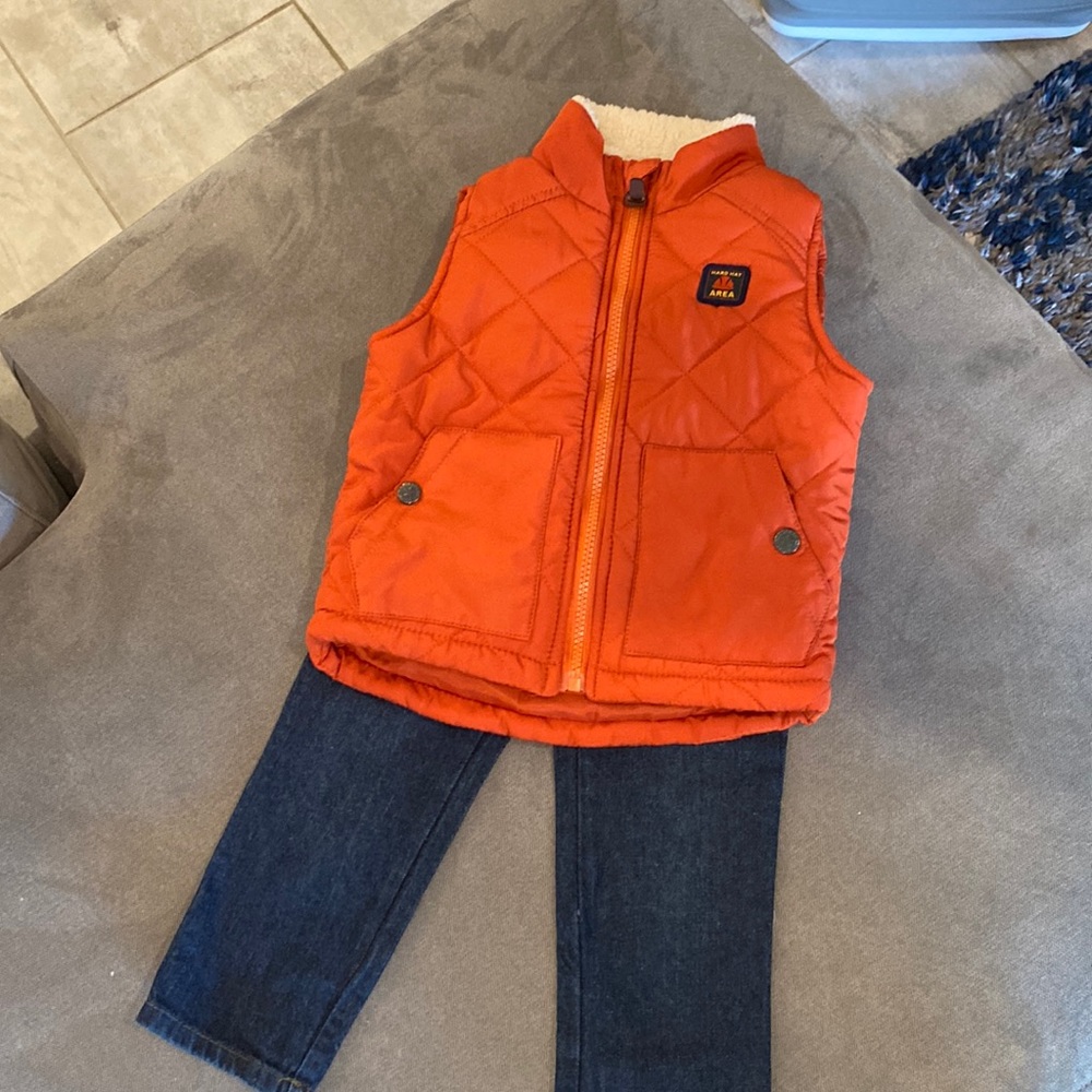 Kids Headquarters 2-piece Vest and Jeans outfit - 18 months